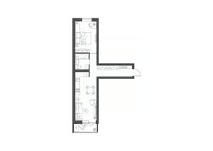 1-к квартира, строящийся дом, 46м2, 8/9 этаж