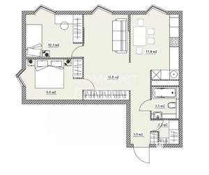 3-к квартира, вторичка, 61м2, 20/21 этаж