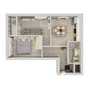 2-к квартира, вторичка, 56м2, 13/17 этаж