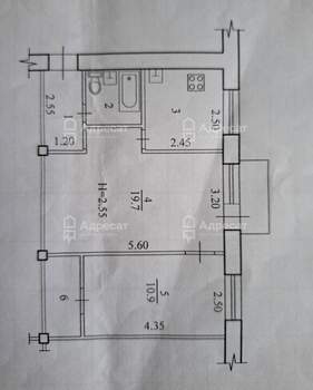 2-к квартира, вторичка, 46м2, 2/5 этаж