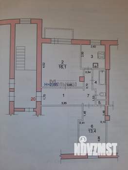 2-к квартира, вторичка, 51м2, 3/3 этаж