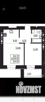 1-к квартира, вторичка, 40м2, 11/12 этаж