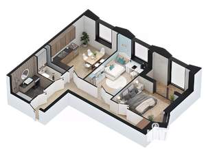 2-к квартира, вторичка, 58м2, 10/21 этаж