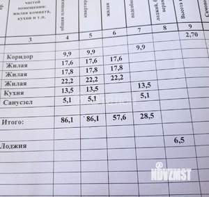 3-к квартира, вторичка, 86м2, 3/3 этаж