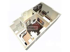 2-к квартира, сданный дом, 48м2, 1/19 этаж