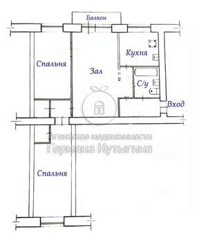 3-к квартира, вторичка, 56м2, 4/5 этаж