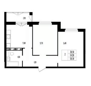 Студия квартира, вторичка, 58м2, 17/17 этаж