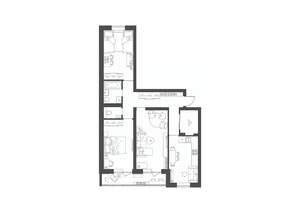 3-к квартира, строящийся дом, 84м2, 5/9 этаж