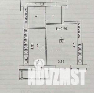1-к квартира, вторичка, 26м2, 5/5 этаж
