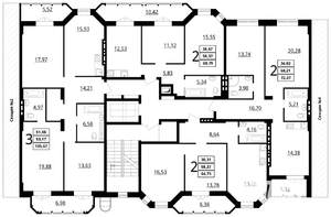 2-к квартира, сданный дом, 65м2, 6/7 этаж