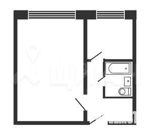 1-к квартира, вторичка, 33м2, 1/4 этаж