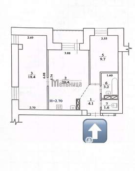 3-к квартира, вторичка, 59м2, 7/12 этаж