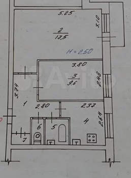 2-к квартира, вторичка, 43м2, 3/9 этаж