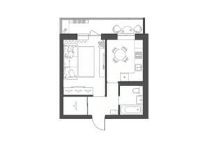 1-к квартира, строящийся дом, 34м2, 5/9 этаж