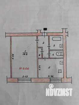 1-к квартира, вторичка, 36м2, 5/5 этаж