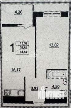1-к квартира, вторичка, 42м2, 5/17 этаж