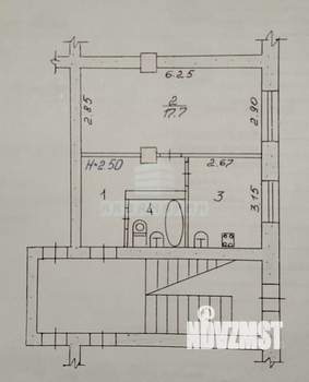 1-к квартира, вторичка, 37м2, 1/2 этаж
