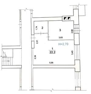 1-к квартира, вторичка, 36м2, 4/4 этаж