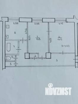 2-к квартира, вторичка, 59м2, 1/5 этаж