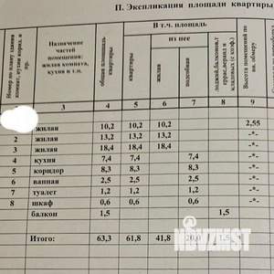 3-к квартира, вторичка, 62м2, 1/5 этаж