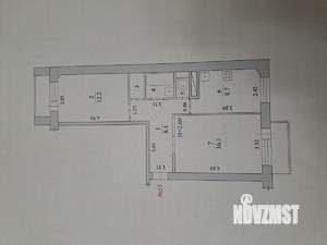2-к квартира, вторичка, 50м2, 7/9 этаж