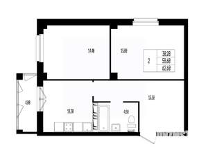 Студия квартира, вторичка, 63м2, 17/17 этаж