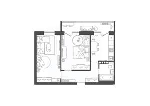 2-к квартира, строящийся дом, 52м2, 7/9 этаж