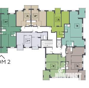 2-к квартира, вторичка, 64м2, 6/6 этаж