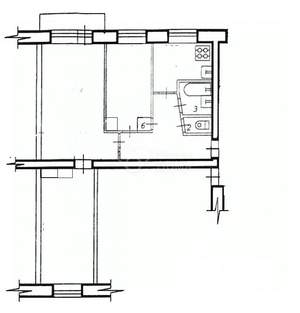 3-к квартира, вторичка, 60м2, 3/5 этаж