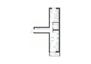 1-к квартира, строящийся дом, 46м2, 4/9 этаж