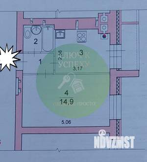 1-к квартира, вторичка, 28м2, 1/10 этаж