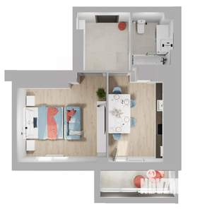 1-к квартира, вторичка, 42м2, 16/24 этаж