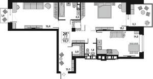 2-к квартира, вторичка, 71м2, 3/7 этаж