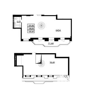 2-к квартира, вторичка, 137м2, 7/7 этаж