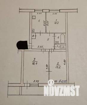 3-к квартира, вторичка, 63м2, 1/5 этаж