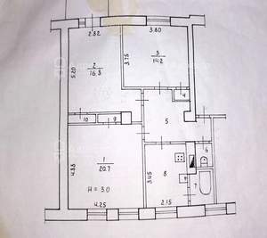 3-к квартира, вторичка, 72м2, 4/4 этаж