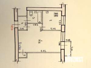 1-к квартира, вторичка, 31м2, 3/5 этаж
