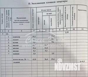 3-к квартира, вторичка, 62м2, 4/10 этаж