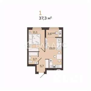 2-к квартира, вторичка, 37м2, 10/19 этаж