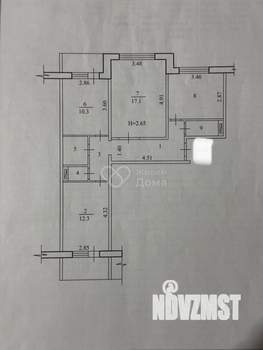 3-к квартира, вторичка, 66м2, 7/9 этаж