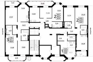 3-к квартира, сданный дом, 106м2, 2/7 этаж
