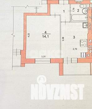 1-к квартира, вторичка, 31м2, 4/5 этаж