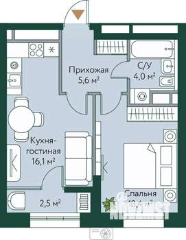 1-к квартира, вторичка, 42м2, 12/24 этаж