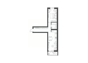 1-к квартира, строящийся дом, 46м2, 6/9 этаж