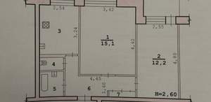 2-к квартира, вторичка, 49м2, 7/9 этаж