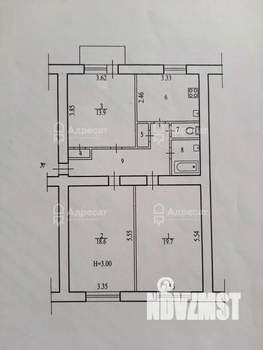 3-к квартира, вторичка, 76м2, 5/5 этаж