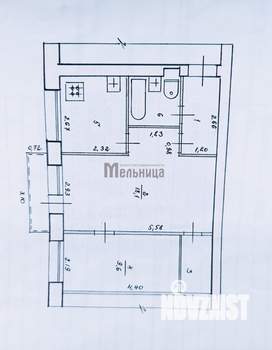 2-к квартира, вторичка, 43м2, 3/5 этаж