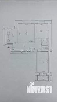 3-к квартира, вторичка, 66м2, 6/9 этаж