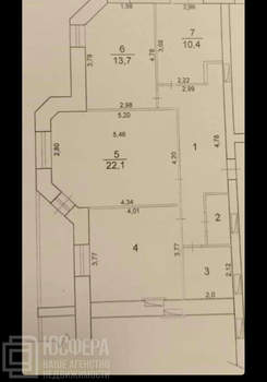 3-к квартира, вторичка, 80м2, 6/6 этаж