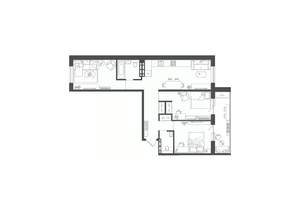 3-к квартира, строящийся дом, 73м2, 1/10 этаж